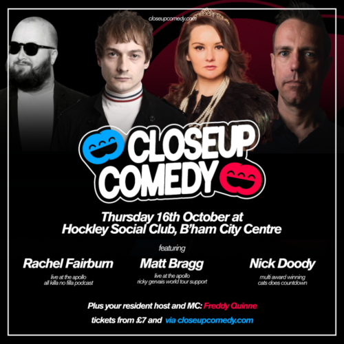 CLOSEUP COMEDY at Hockley Social Club (with Matt Bragg + more)