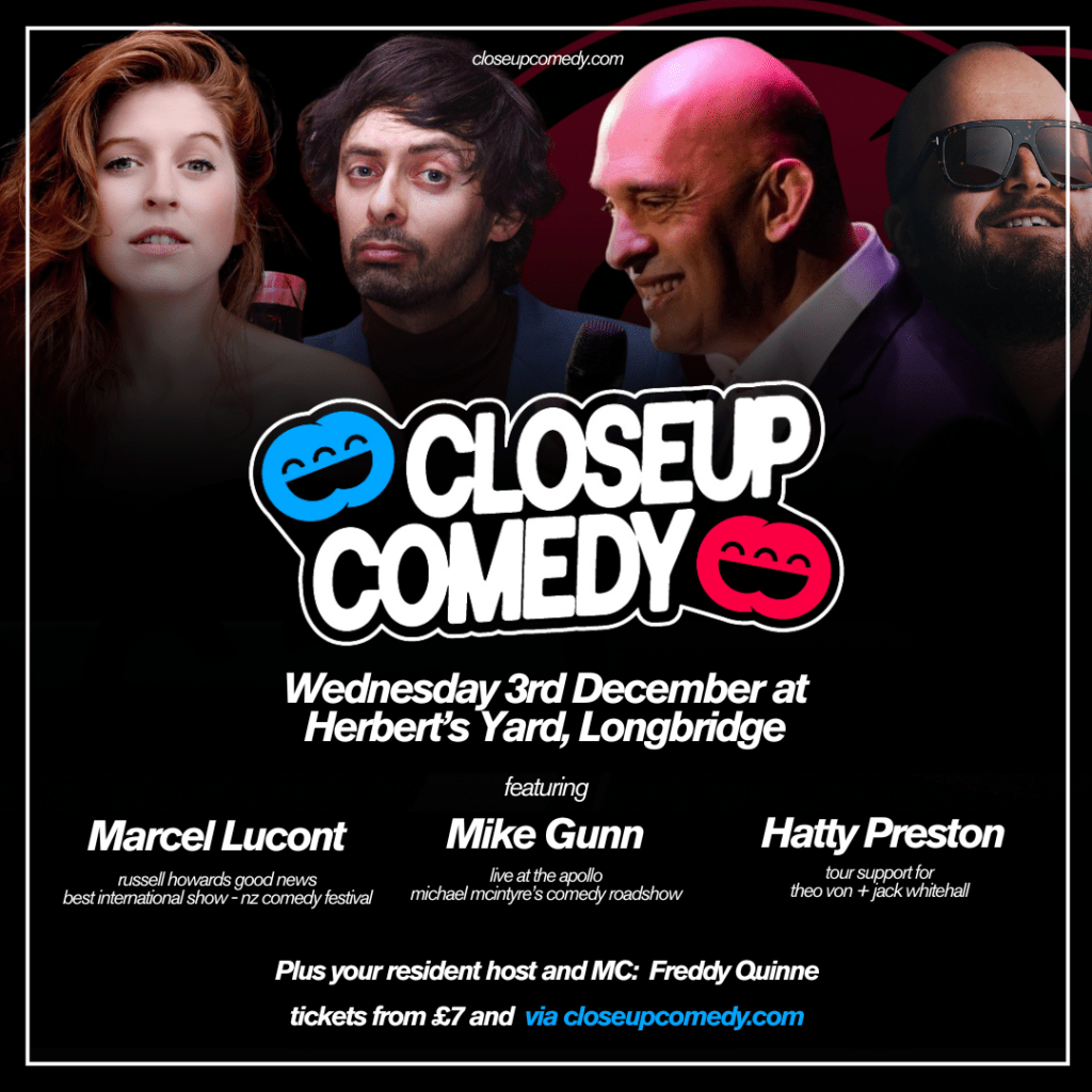 CLOSEUP COMEDY at Herbert’s Yard (CHRISTMAS SPECIAL) ft: Mike Gunn & More